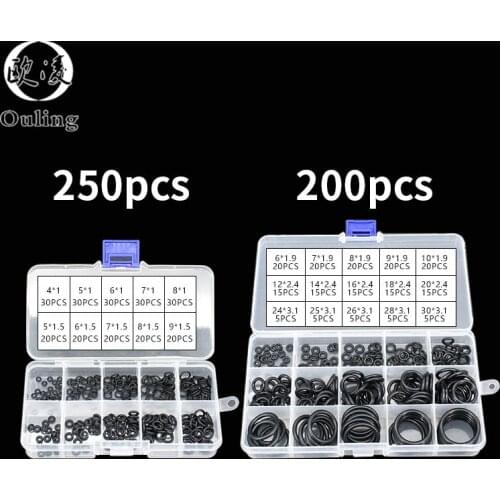 Boxed nitrile silicone rubber Assortment O-ring NBR repair kit faucet sealing valve waterproof machine oil-resistant gasket kit