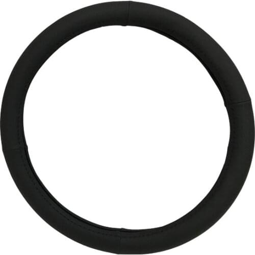 38CM Black Plain Universal High Quality Fashion PU Leather Car Auto Steering Wheel Cover