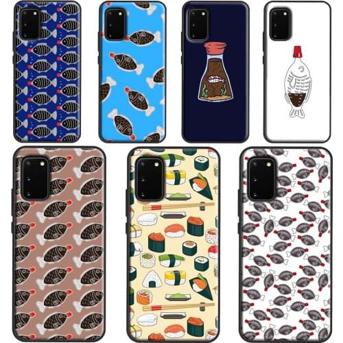 Sushi Soy Fish Phone Case For Samsung Galaxy S21 S20 Ultra S8 S9 S10 Plus Note 10 Note 20 9 S20 FE Cover