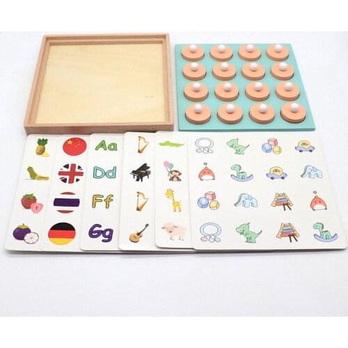 Kids Wooden Memory Montessori Match Chess Brain Teaser Logical Thinking Training Game Children Early Educational 3D Puzzles toys