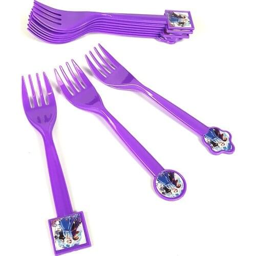 Disney Frozen 2 Party Supplies Themes Tableware Straw Paper Plates Cups Knife Spoon Fork Venue Decoration Girls Birthday Decor
