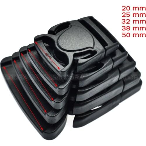 For Outdoor sports bag travel bag accessory Plastic Side Release Buckles Slimwaist Backpack Straps Webbing 20mm 25mm 32mm 38mm