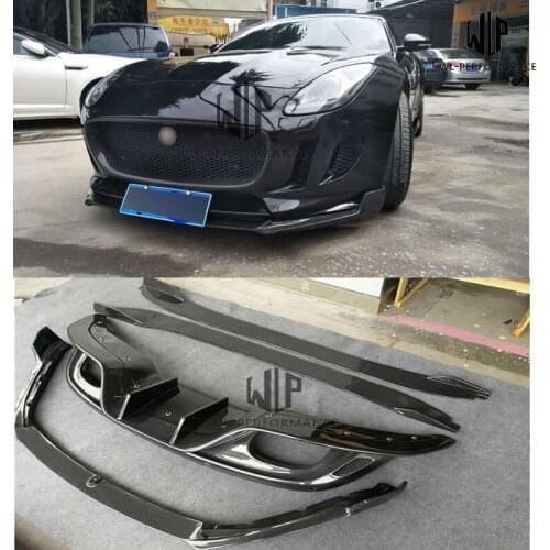 F-TYPE 3.0 Carbon fiber Auto Car body kits Rear diffuser Side skirts Front lip Car Styling For Jaguar F-TYPE 2016-up
