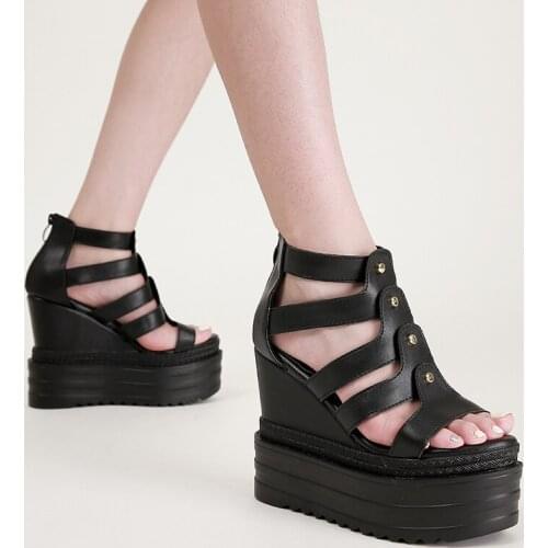 Summer Sandals Woman Platform heels Women demonias shoes platform pumps Peep Toe Gladiator shoes Wedges Women Wedges sandals
