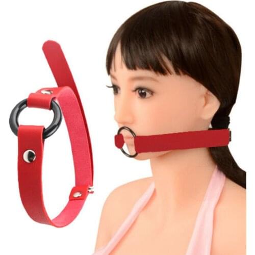Metal Harness Open Mouth O Ring Mouth Gag, BDSM Fetish Mouth Gags For Adult Games Couples , Bondage Restraint Accessories