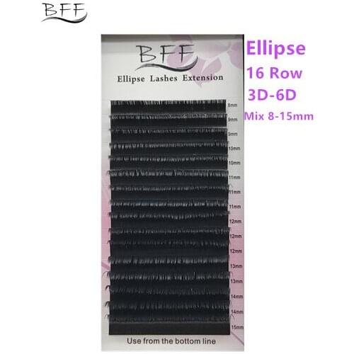 BFF Brand 16 Row Ellipse Flat False Eyelash Extension 0.15/0.2 mix8-15mm Soft Tasteful High-quality Individual Eyelash Extension