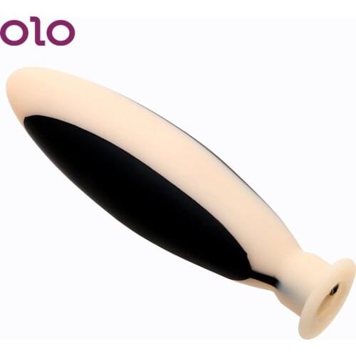 OLO Big Size Electric Shock Anal Butt Plug Electrical Stimulation Silicone Prostate Massage Sex Toys for Women Sex Products