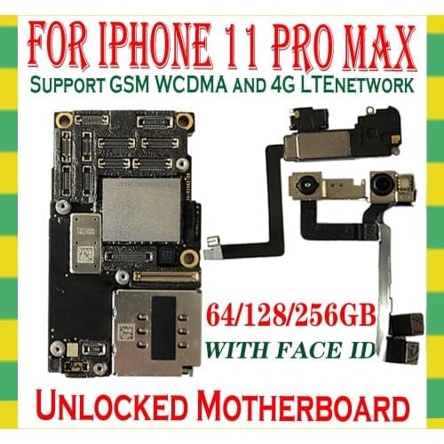 Free Shipping Unlocked Logic Board Clean iCloud For iPhone 11 Pro Max Main Motherboard MB Support iOS Update