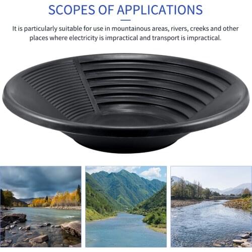 Manual Wash Gold Panning Equipmen Plastic Gold Pan Basin Nugget Mining Dredging Prospecting For Sand Gold Mining