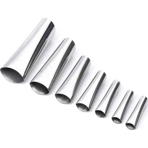 Silver 7pcs Stainless Steel Caulking Finisher Nozzle Applicator Sealant Finishing Tool For Kitchen Bathroom Sink Joint