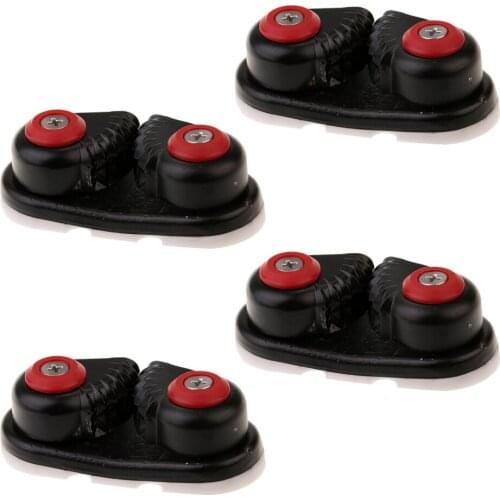 4 Pieces Boat Sailing Sailboat Ball Bearing Cam Cleat - Black