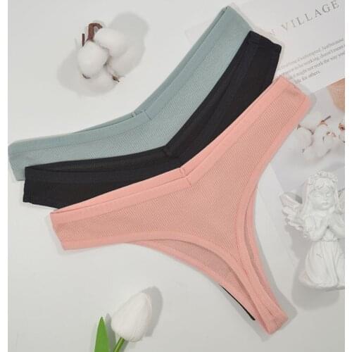 Opening offer Womens cotton underwear low waist sexy thong pink wholesale large womens safety shorts free delivery underwear