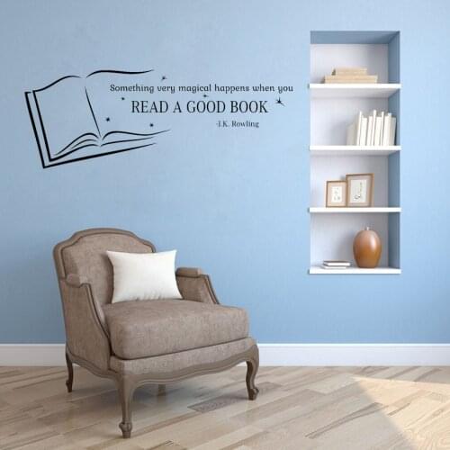 Read A Good Book Wall Quotes Decal Kids Rooms Vinyl Sticker Home School library Classroom Interior Decor Wallpaper G172