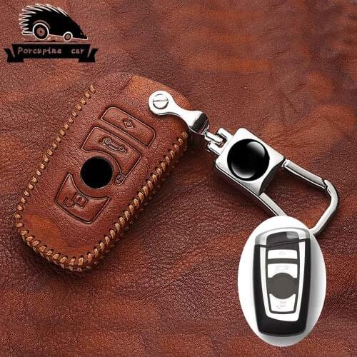 High quality leather Car Styling Auto Key Shell Cover Case For Bmw F05 F10 F20 F30 Z4 X1 X4 X5 X6 New X7 Accessories Car-Styling