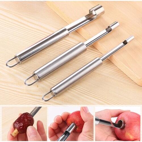 1Pcs Stainless Steel Apple Corer Fruit Seed Core Remover Pear Apple Cherry Corer Seeder Slicer Knife Kitchen Gadgets Fruit Tools