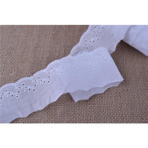 150Yards 100% Cotton White embroidery Cotton Lace 6cm Crafts/Costume/Larp/Sewing wholesale