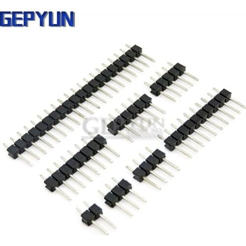 2.54mm Single Row Male 2~40P Breakaway PCB Board Pin Header Connector Strip Pinheader 2/3/4/5/6/8/10/12/15/20/40Pin For Arduino