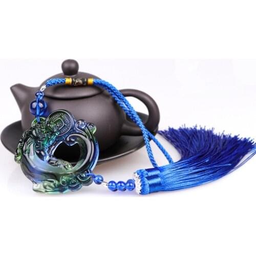 2PCS # Pocket travel CAR HOME WALL efficacious talisman Bless GOOD LUCK Recruit money bring wealth crystal PI XIU hanging Amulet