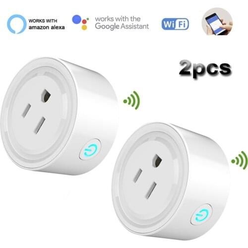 2pcs/set US 10A Professional Smart Plug Wireless Smart Plug Power Socket Remote Control Socket WiFi Smart Timer Function