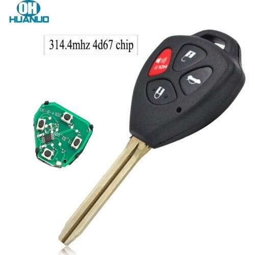 3+1/4 Buttons Remote Key 314.4 MHZ 4D67 Chip for TOYOTA Camary HYQ12BBY 1511A-12BBY Car Key