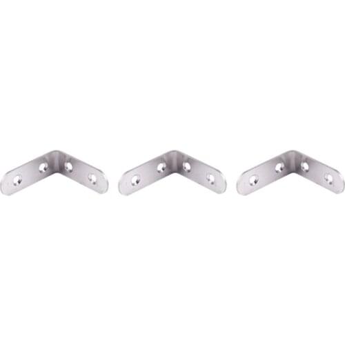 Flat L Shape Shelf Support Corner Brace Angle Bracket 5 X 5Cm 3Pcs