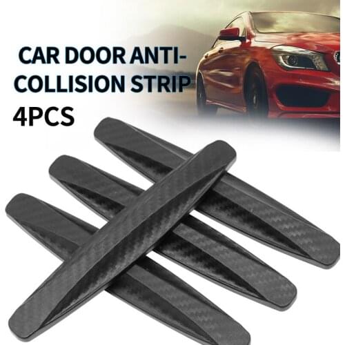 4pcs Black Car Door Edge Gap Guard Scratch Protector Anti-collision Auto Corner Bumper Strip Buffer Molding Protection Styling
