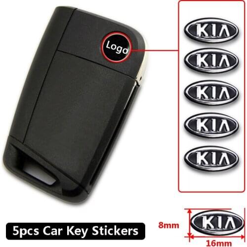 5pcs 14mm Car Key Remote Sticker Emblem Symbo For KIA Cerato Venga Cadenza Cee'd Forte K9 Optima Soul Picanto Rio Sorento