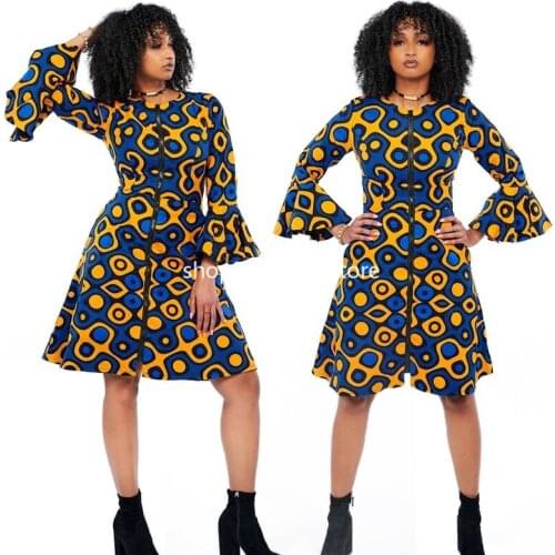 African Coat Dresses For Women Long Sleeve 2021 New African Women Clothing Fashion Africaine Robe Midi Dress Africa Clothes