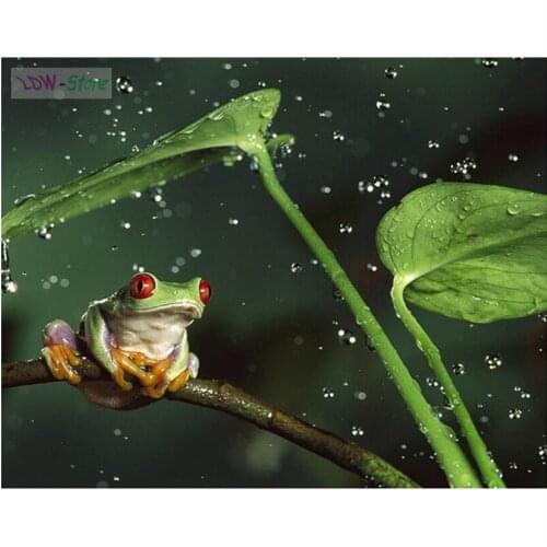 Diamond Painting Cartoon rain frog Cross Stitch Diamond Mosaic Pattern pictures of Rhinestones Home Decor handcraft NEW400