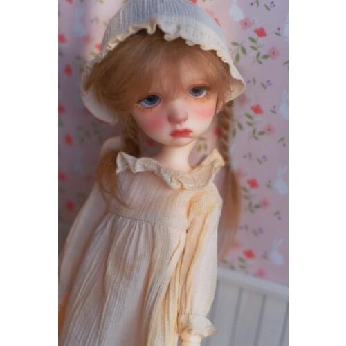 BJD Doll Skirt Set Suitable for1-4 1-6 ob24 size MSD YOSD Pajamas White Brown Nightdress Hat Pants Daily Set Doll Accessorie