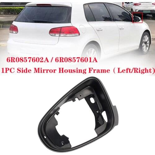 Car Wing Mirror Rearview Black Case Cover Housing For- Golf 6 MK6 R20 6R0857602A