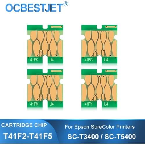 T41F5 T41F2 T41F3 T41F4 Ink Cartridge Chip For Epson SureColor T3400 SC-T3400 SC-T3400N T5400 SC-T5400 SC-T5400M Printer Chips