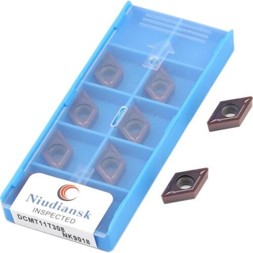 DCMT11T304 Wear-Resistant Carbide Inserts DCMT11T308 NK9018 CNC Lathe Cutting Tools Internal Turning Tool Stainless Steel Cutter