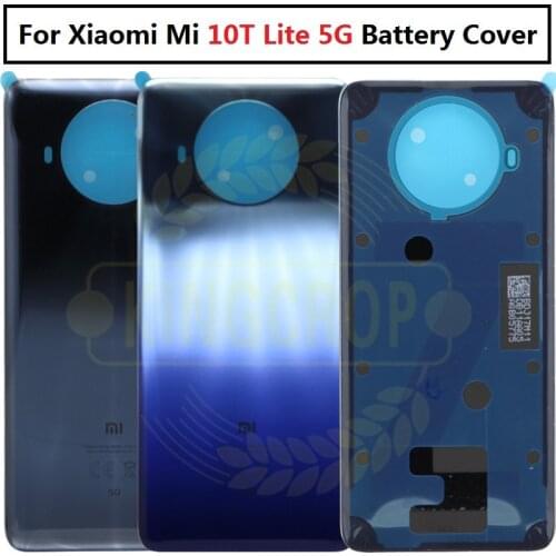 For Xiaomi Mi 10t lite 5G Back Cover Rear Housing Door for Mi 10T lite Glass Back Cover Replacement mi10T 5G battery door