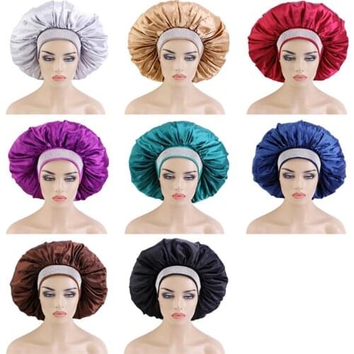 Double Layer Satin Bonnet for Women Silk Sleep Cap Head Scarf Large Head Wrap Soft Night Sleeping Hat Adjustable Bonnet