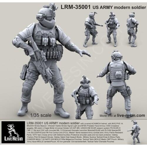 1/35 Resin Figure Soldier Military Model US Army Modern Soldier 1 234