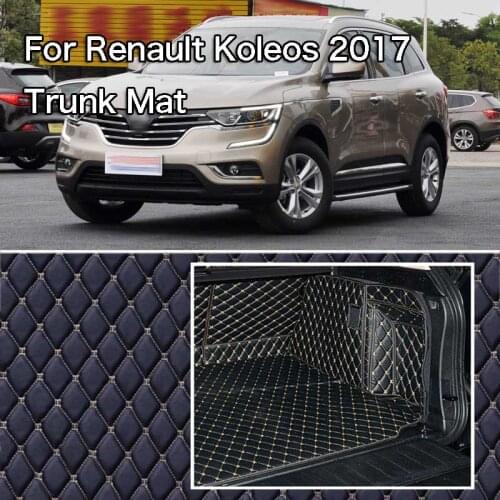 PU Leather Rear Trunk Cargo Liner Protector Mat Seat Back Cover For Renault Koleos 2017