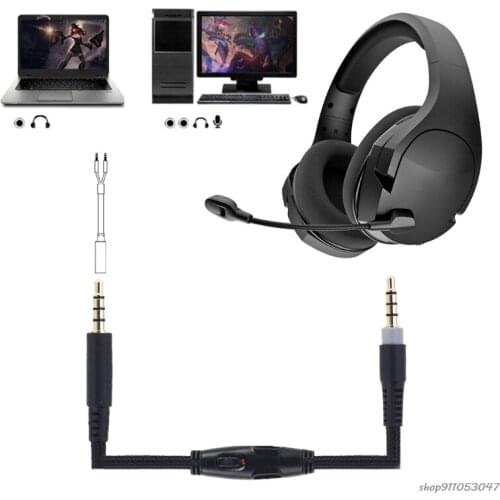 For -HyperX Cloud Alpha/-HyperX Cloud/Cloud Core Flight Headphone Cable Sound Control Headphone Cable M4 21 Wholesales