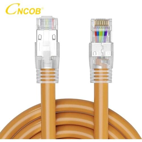 CNCOB Cat8 Ethernet Cable 40Gbps 2000Mhz High Speed SSTP UTP Network Jumper Cat 8 Lan for Pc Ps4 Tv Laptop RJ45 Cord
