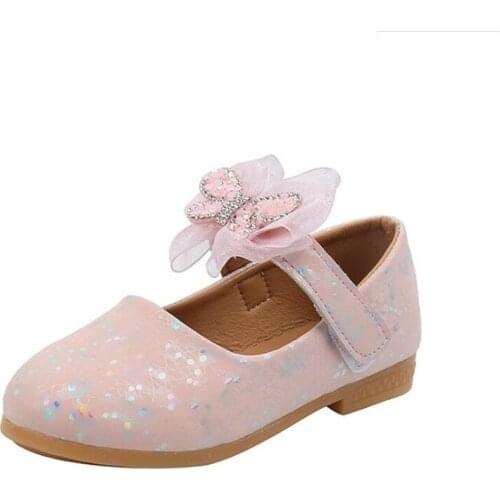 Girls Leather Shoes 2021 Autumn Bow Princess Single Shoes Childrens Performance Dance Shoes