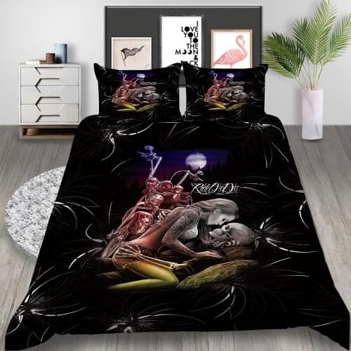 Beauty Motorcycle 3D Print Comforter Bedding Set Duvet Covers Pillowcase Luxury Queen King Size Adults Gift Hot Sale Rick Owens