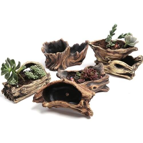 Creative Root Shape Carved Flowerpots For Succulents Fleshy Plants Clay Coarse Pottery Mini Pottery Best Gift Flower pot