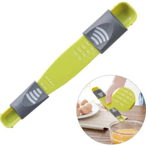Adjustable Kitchen Scale 13G/ML Liquid Powder Measure Cup Metering Spoon Double Head Measuring Spoon for Cooking Seasoning Scale