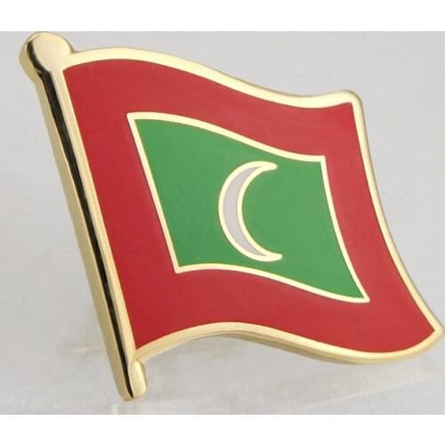 Soft Enamel Maldives Flag Lapel Pins