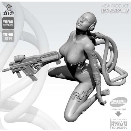 1/24 Resin Figure Kits policewoman resin Future Combat Soldier Model Self-assembled TD-202030