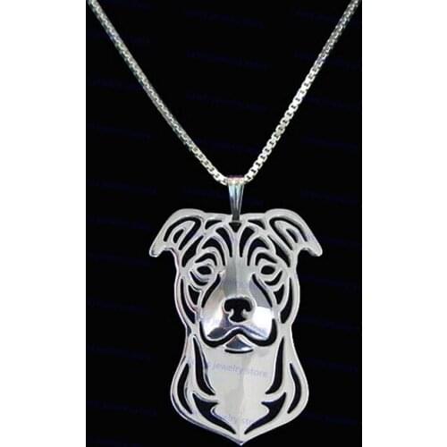 Wholesale Staffordshire Bull Terrier necklace New Fashion bulldog jewelry for pet lovers 12pcs/lot