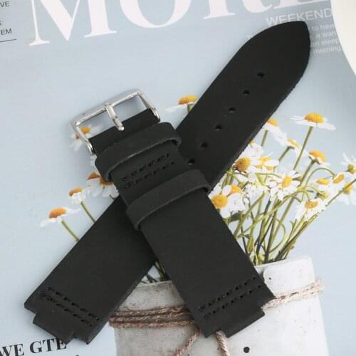 Classic Black Men Women Watch Band Wooden Watches Replacement Strap 9 Holes Leather Belt Universal Simplicity Clock Bands