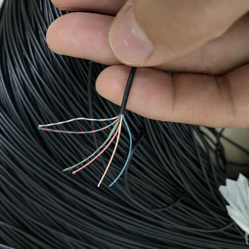 ROHS Multi-core Enameled Wire 2 / 3 / 4 / 5 / 6 / 8 / 9 Core Conductor 8/0.08MM Soft Cable PVC Headphone Cable Repair Line