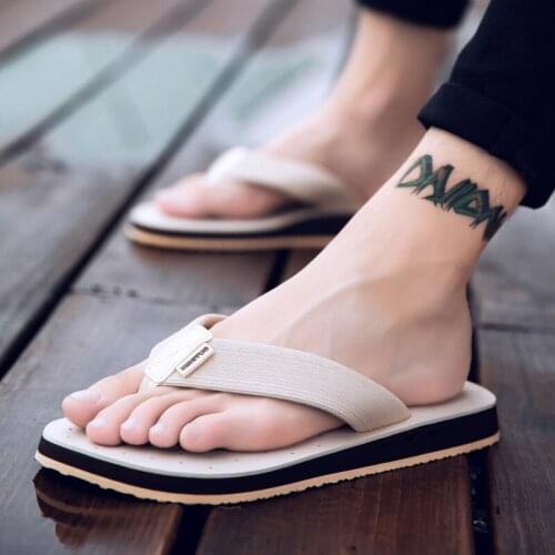 Summer Couples Men Fashion Trend Flip Flops Home Slippers Non-Slip Beach Sewing Cool Student Clip Outside Slides TX322
