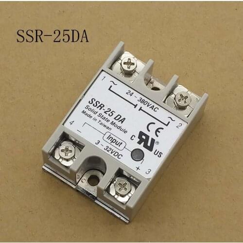 Solid State Relay SSR-25DA 25A 5-24VDC TO 24-380V AC SSR 25DA 6-20mA